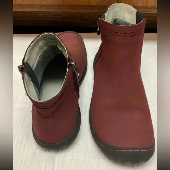 JBU Jambu “Juno” Maroon Suede Leather Zip Ankle Boots Womens 6M - Picture 2 of 7